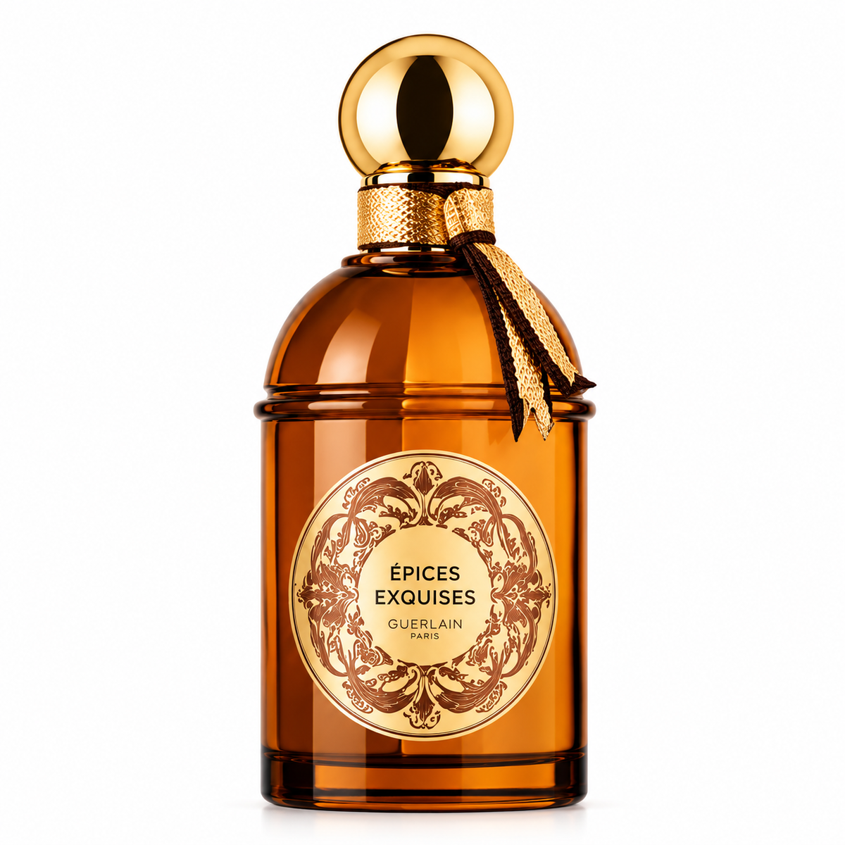 Guerlain Épices Exquises perfume bottle only, centered on pure white background with no border